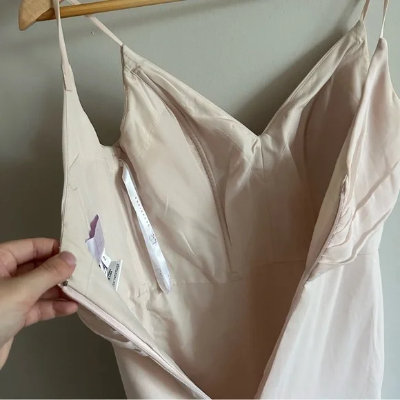 HAYLEY PAIGE OCCASIONS BLUSH Corset V-Neck BRIDESMAID PARTY FORMAL DRESS GOWN - Picture 12 of 14